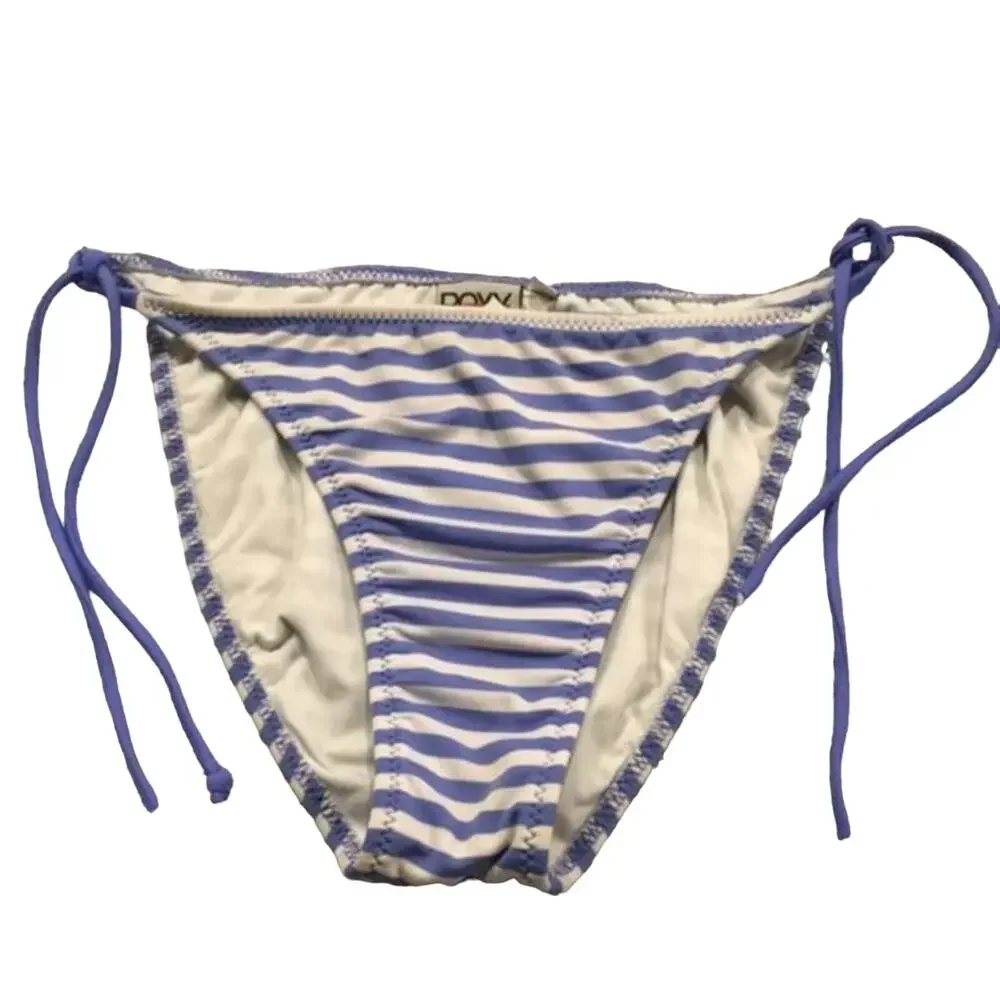 Roxy Quicksilver size L - LARGE Bikini bottom strips blue